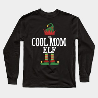 Cool Mom Elf Matching Family Group Christmas Party Pajamas Long Sleeve T-Shirt